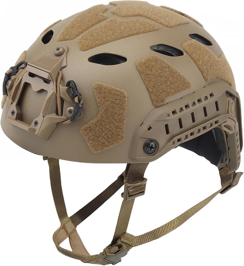 Aoutacc Lightweight Tactical Fast Helmet, Integrated Helmet with NVG Mount Base, Side Rails,Pre-Slotted Headset Strap for Outdoor Sports, CS - Image 1